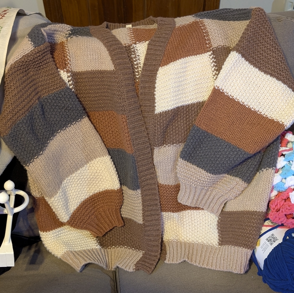 Bibi Women's Multicolor Patchwork Sweater - image 5